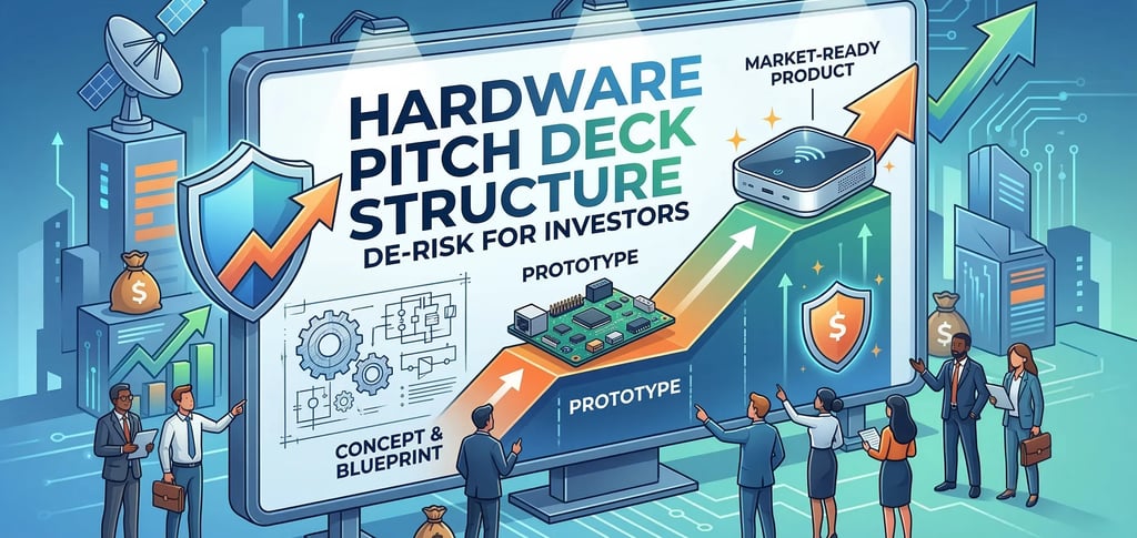 Hardware Pitch Deck Structure: De-Risk for Investors