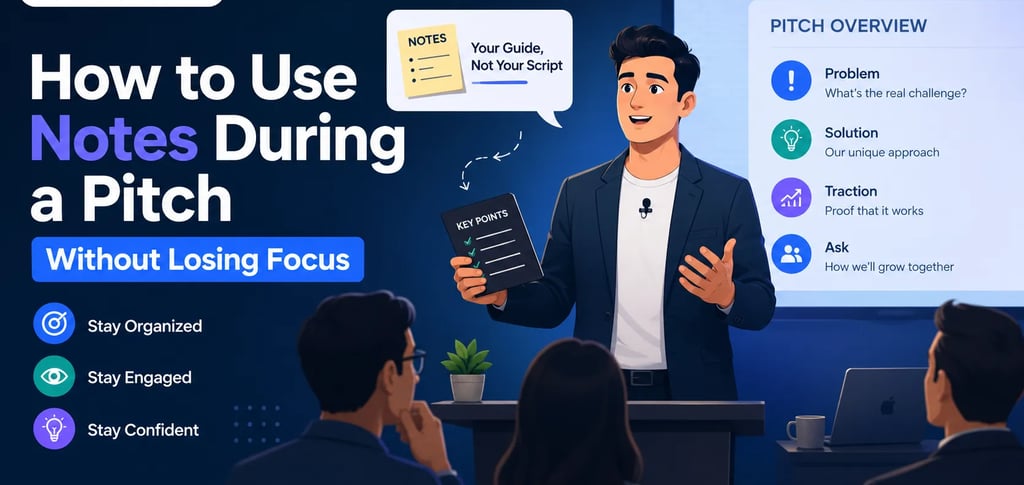 How to Use Notes During a Pitch Without Losing Focus