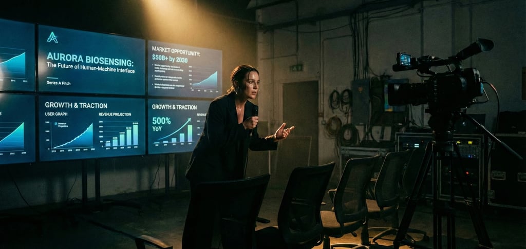 Visualizing the science of stressful pitch preparation.