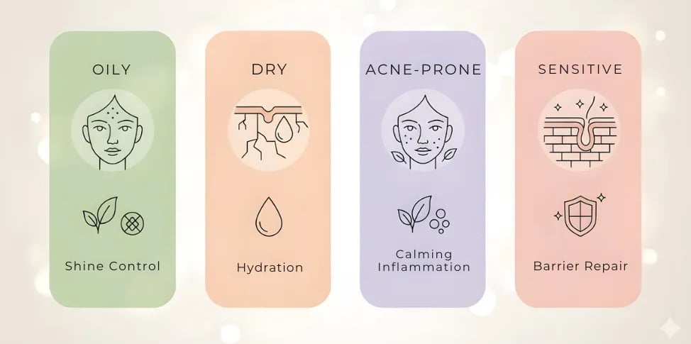 Niacinamide for specific skin type