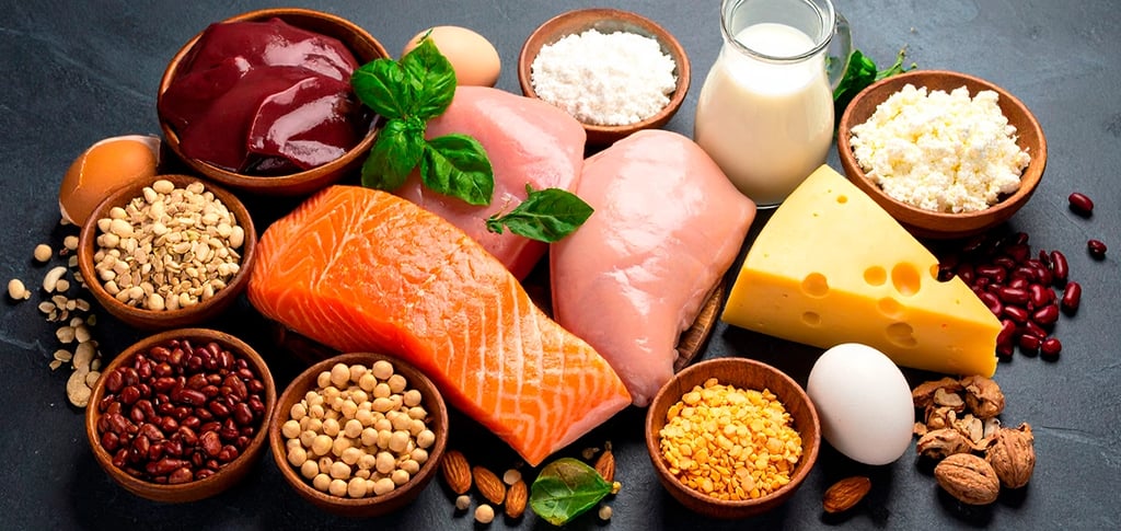 Variedad de alimentos que poseen colina