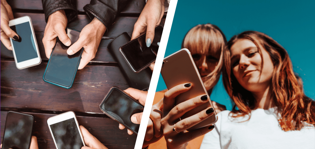 People on social media (Social SEO featured image)