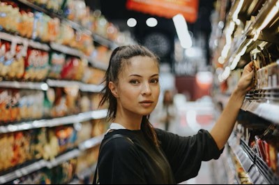 Image showing shopper in supermarket