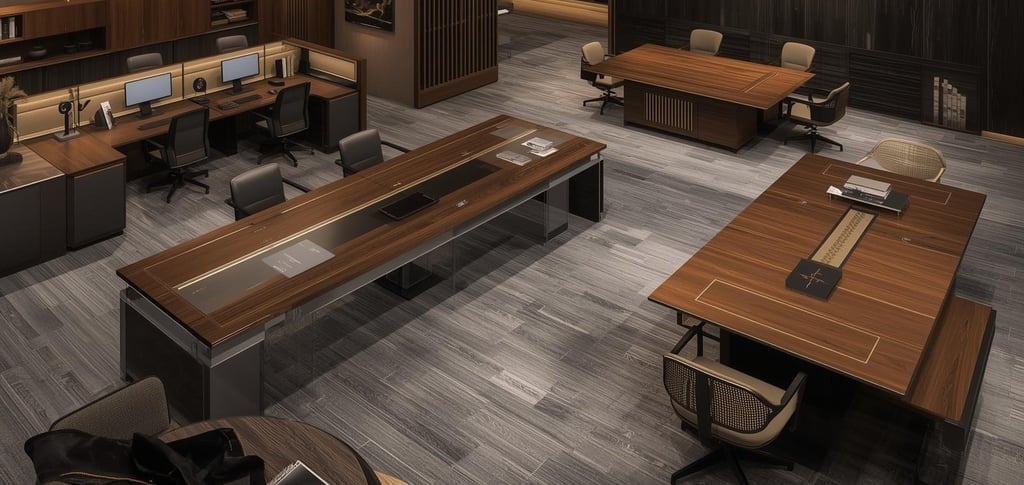 Royal Real Touch manufactures premium custom office furniture in Dubai — executive desks, workstations & conference tables. 