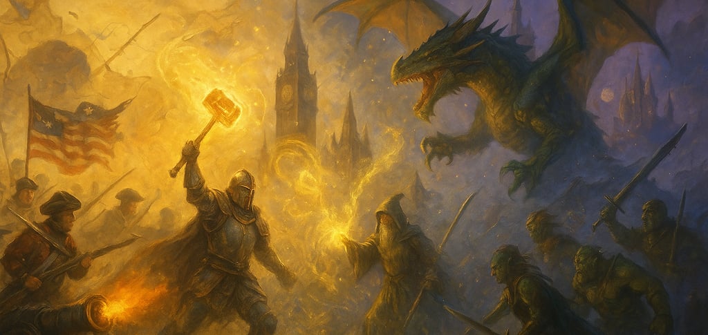 batalha epica entre seres de um mundo fantastico