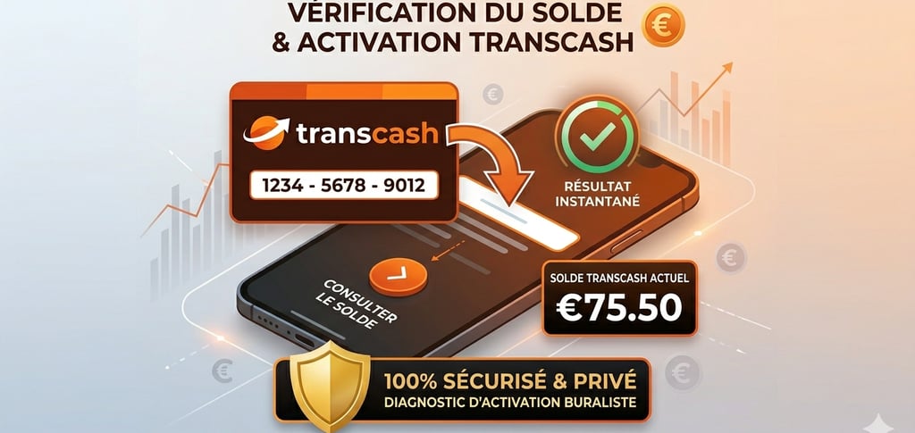 Statut Transcash : Vérifier l'activation de ma recharge (12 chiffres)