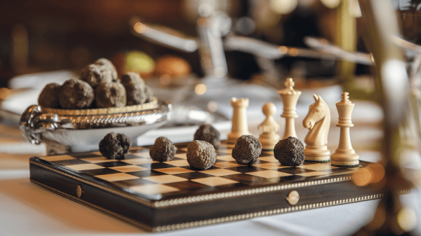 Échiquier avec des Truffes