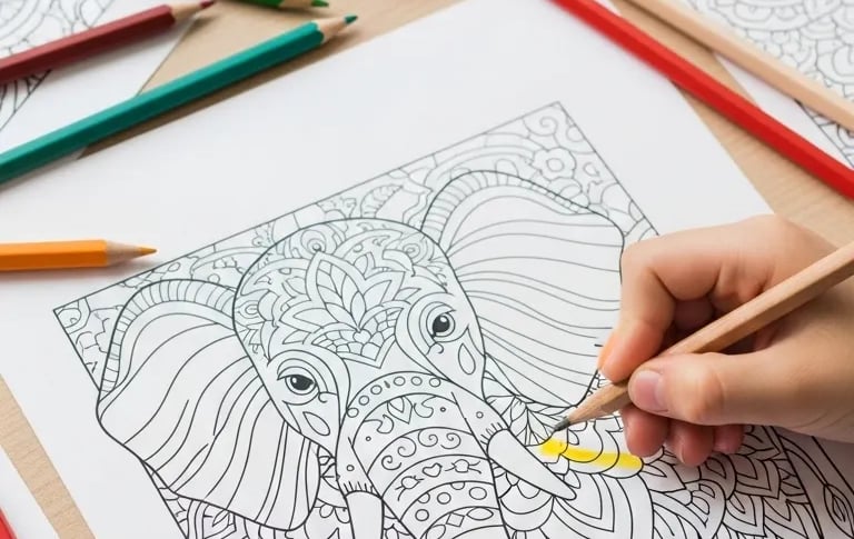 Livro de Colorir Infantil para Crianças em PDF para Imprimir | Atividades terapêuticas para Crianças