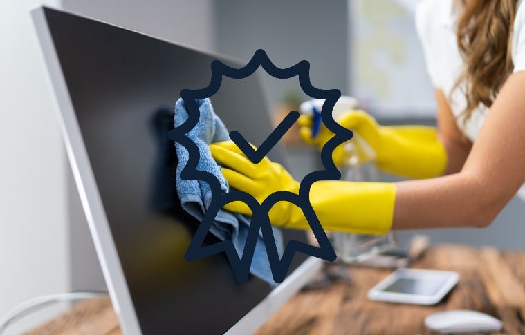 Nettoyage d'écran de bureau professionnel par m&m services pro rouen