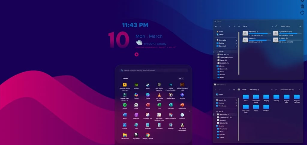 Captura de pantalla de los resultados de búsqueda de Google mostrando el sitio oficial de Microsoft Windows 12