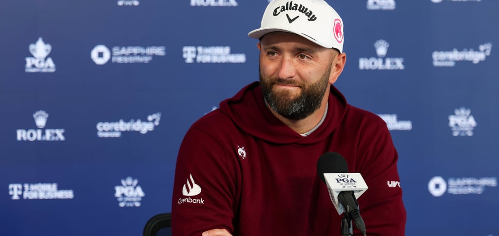 Jon Rahm arrives at the 2026 PGA Championship (photo: PGA Championship)