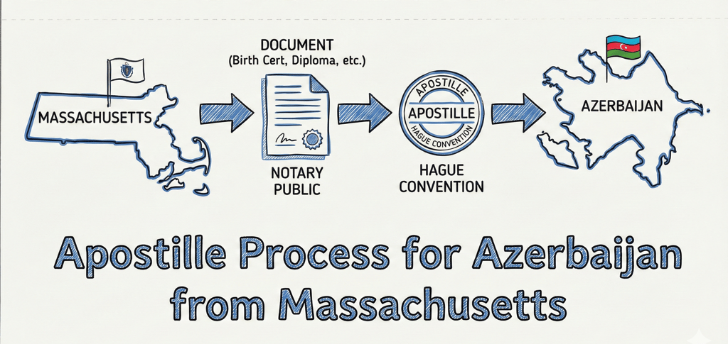 Apostille for Azerbaijan from Massachusetts document authentication