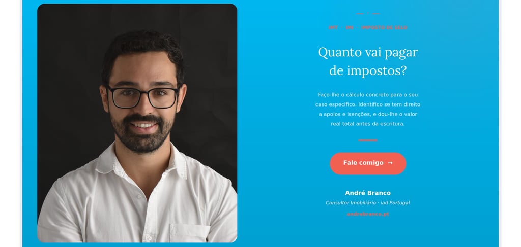 André Branco Consultor Imobiliário — calcular IMT IMI Imposto de Selo na compra de casa