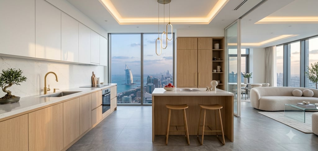 Airbnb kitchen renovation Dubai Marina apartment — Mostreno