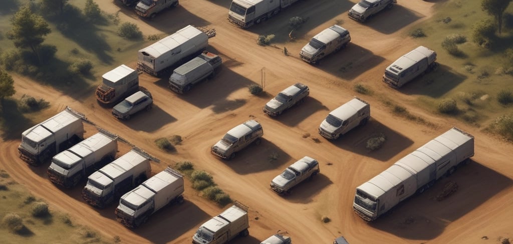 a view of a large open pit in the middle of nowhere