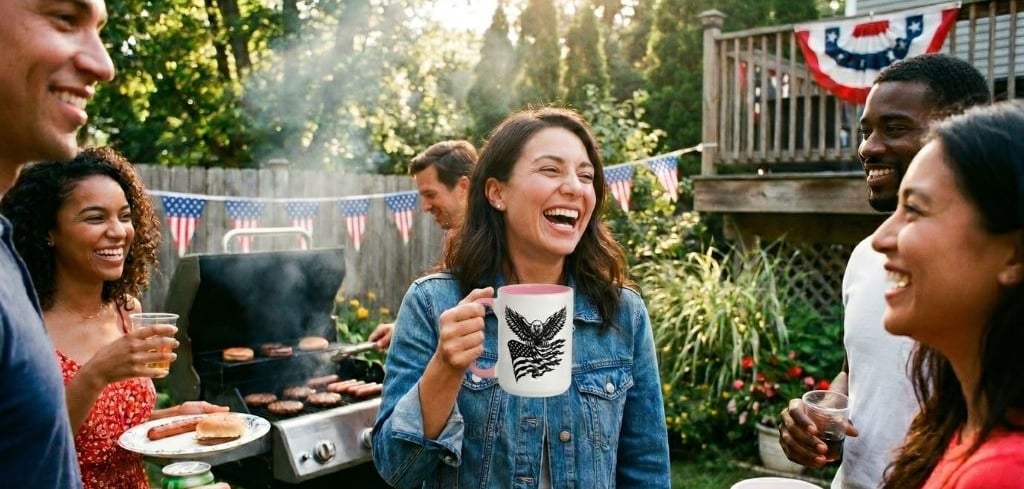 Patriotic 4th of July Coffee Mug,Alex Sylvestre Shop