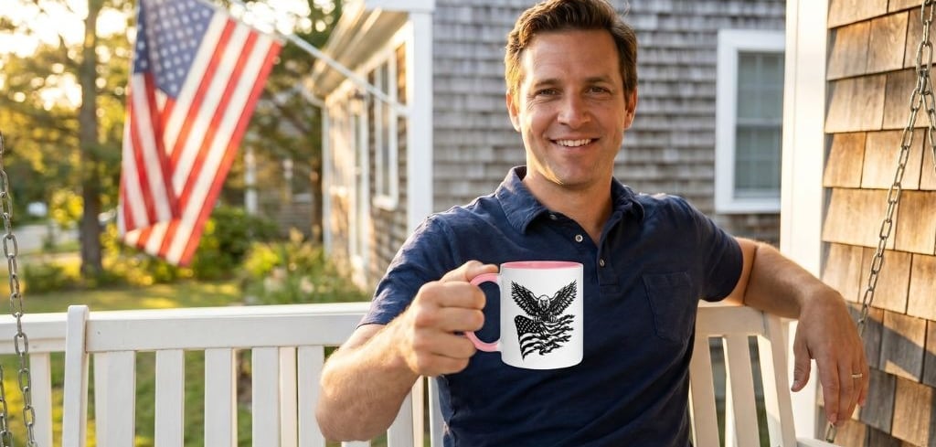 Patriotic 4th of July Coffee Mug,Alex Sylvestre Shop