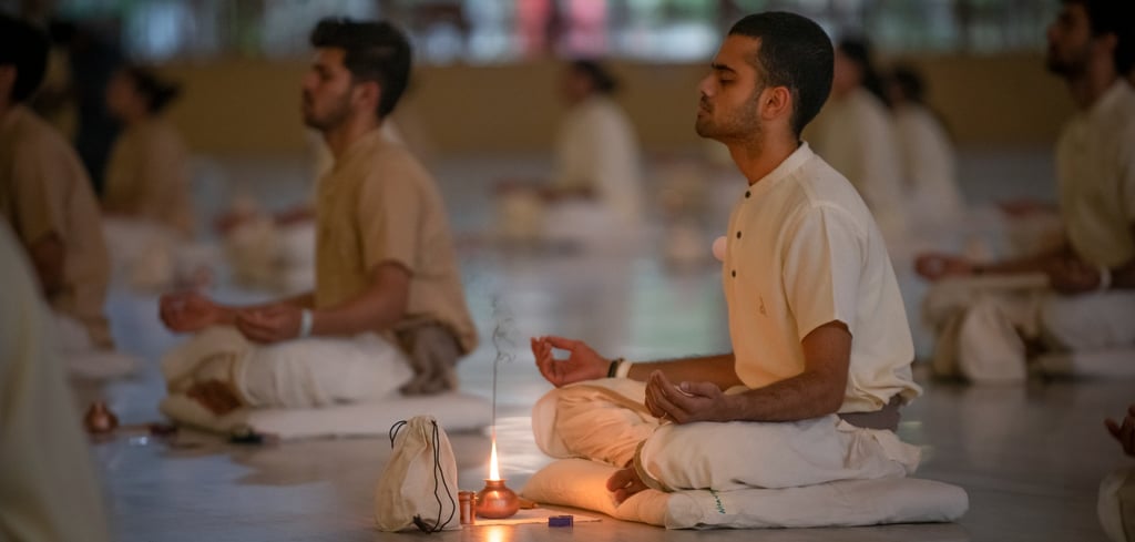 a group doing bhuta shuddhi