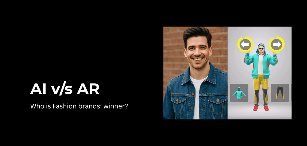 AI vs AR virtual try-on example for fashion brands