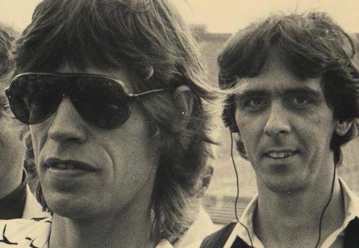 Charlie Kendall with rock icon Mick Jagger of The Rolling Stones.