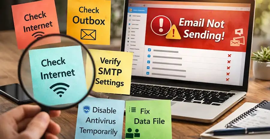Fix Outlook Not Sending Emails (2026 Guide)