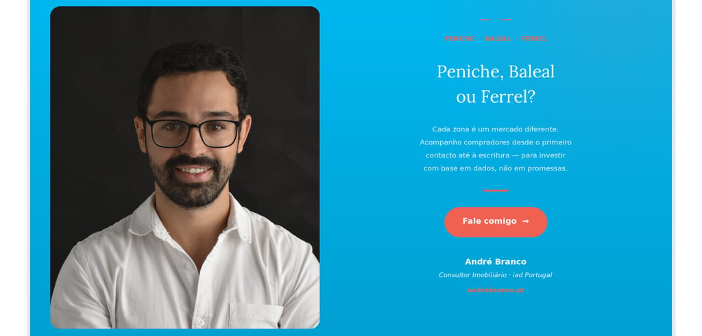 André Branco Consultor Imobiliário — comprar casa Peniche Baleal investimento surf 2026