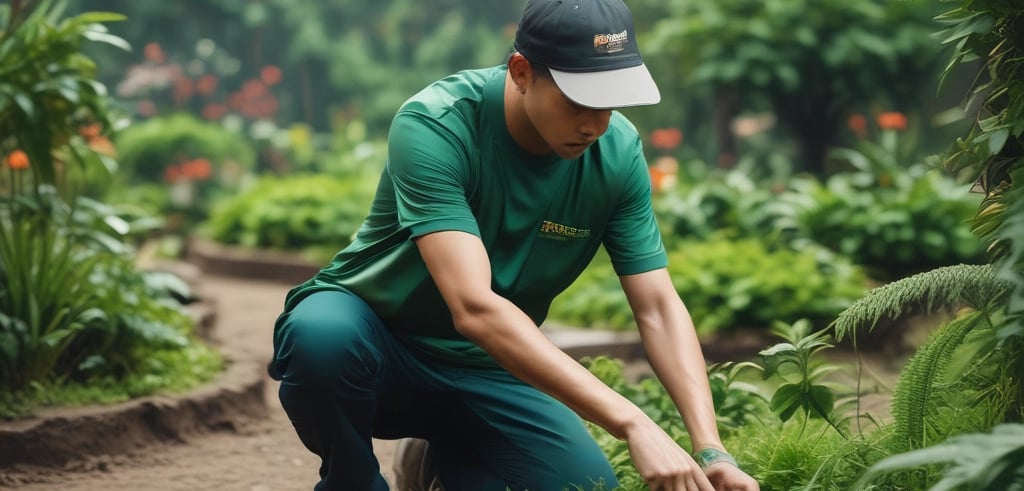 Pekerja jasa tukang taman Bogor untuk pembuatan taman minimalis profesional