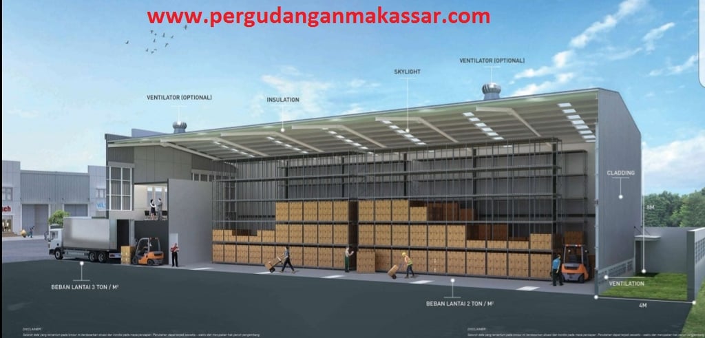 jual sewa gudang makassar pergudangan titanium summarecon makassar