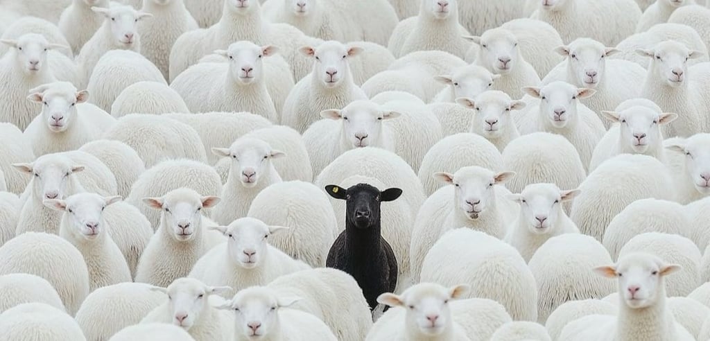 Mouton noir de la famille