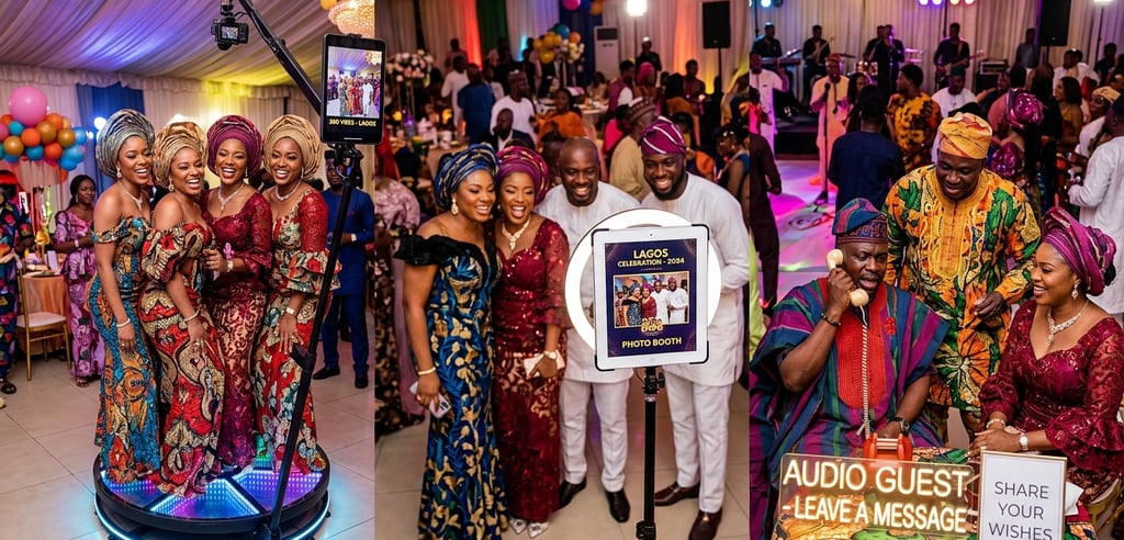 Why Every Lagos Event Needs a 360 Video Booth, iPad Photo Booth & Audio Guest Book