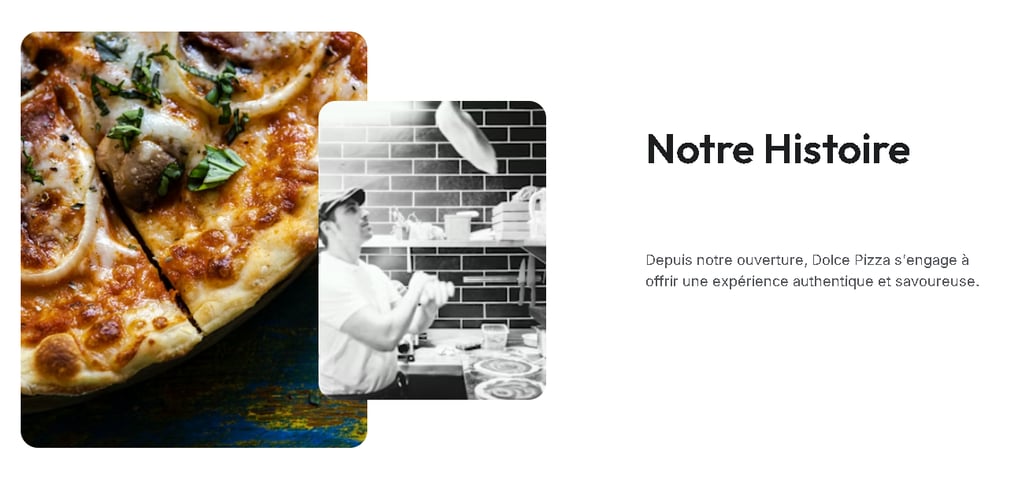 Site vitrine de pizzéria 