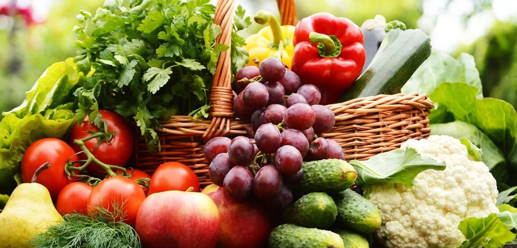 panier de fruits et légumes