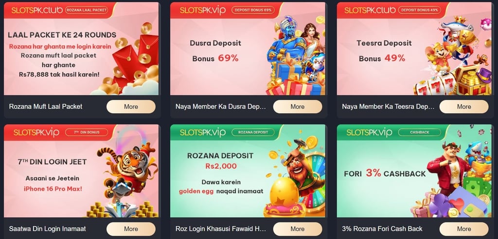 weekly promotion details of slots pk