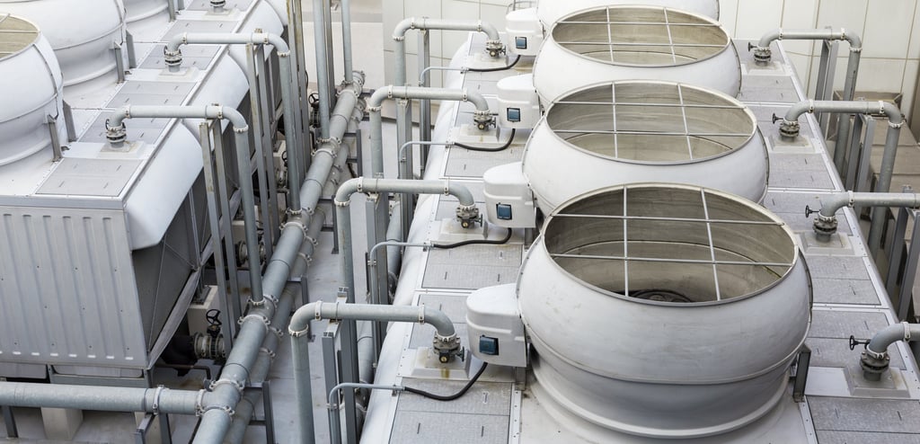 Commercial AC ventilator, showcasing high-efficiency cooling system for large spaces