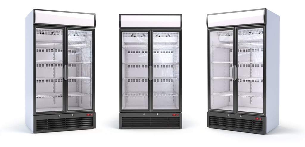 Commercial fridge, designed for high-capacity and efficient cooling to store perishable items in restaurants and foodservice 