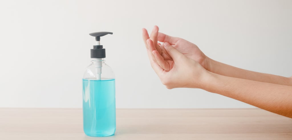 using alcohol-based sanitizer gel