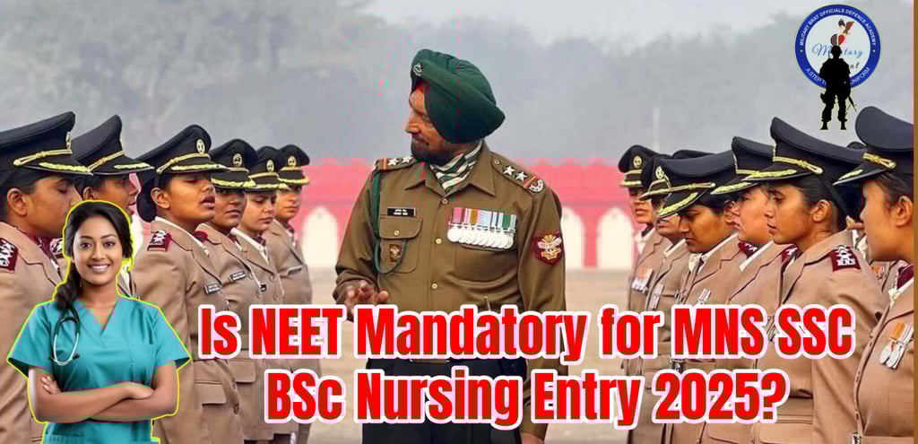 Is NEET Mandatory for MNS SSC BSc Nursing Entry 2025?