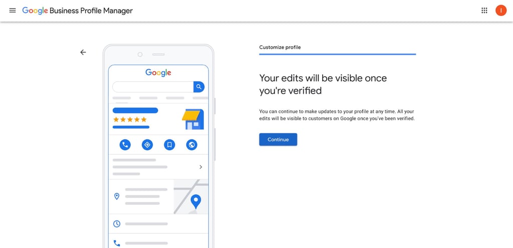 Google business profile setup last step