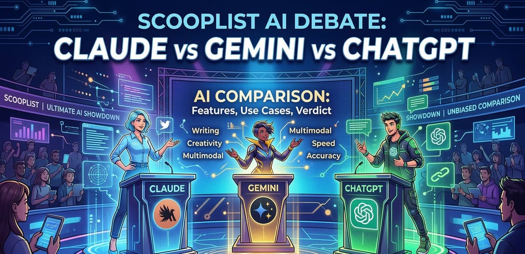 The most in-depth 2026 comparison of Claude, ChatGPT and Gemini. 25+ benchmarks, coding scores, hall