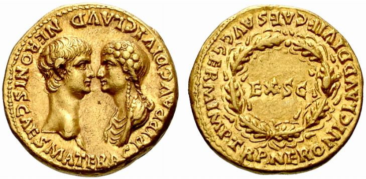 moneda de oro de neron