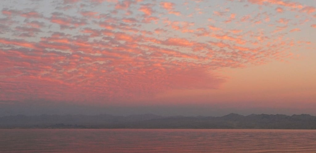 stranden i egypt solnedgang utsikt