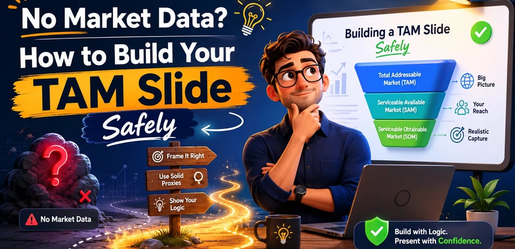 No Market Data? How to Build Your TAM Slide Safely