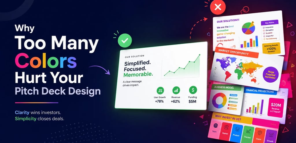 Why Too Many Colors Hurt Your Pitch Deck Design