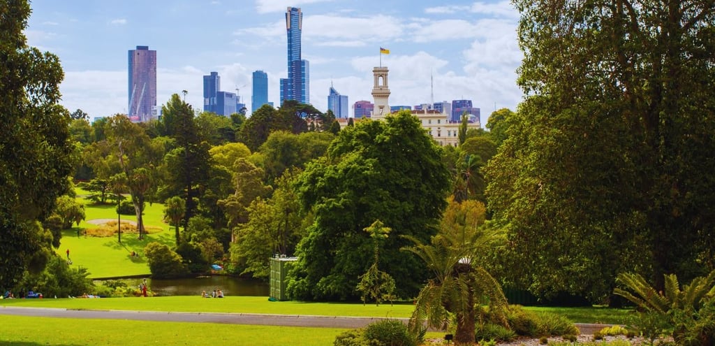 vista do jardim botanico em melbourne