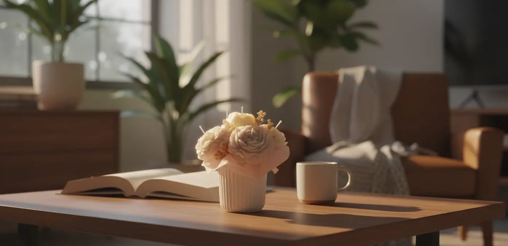 Ramo de Flores de cera de Soja Natural y aromas no tóxicos como regalo del día de la madre.