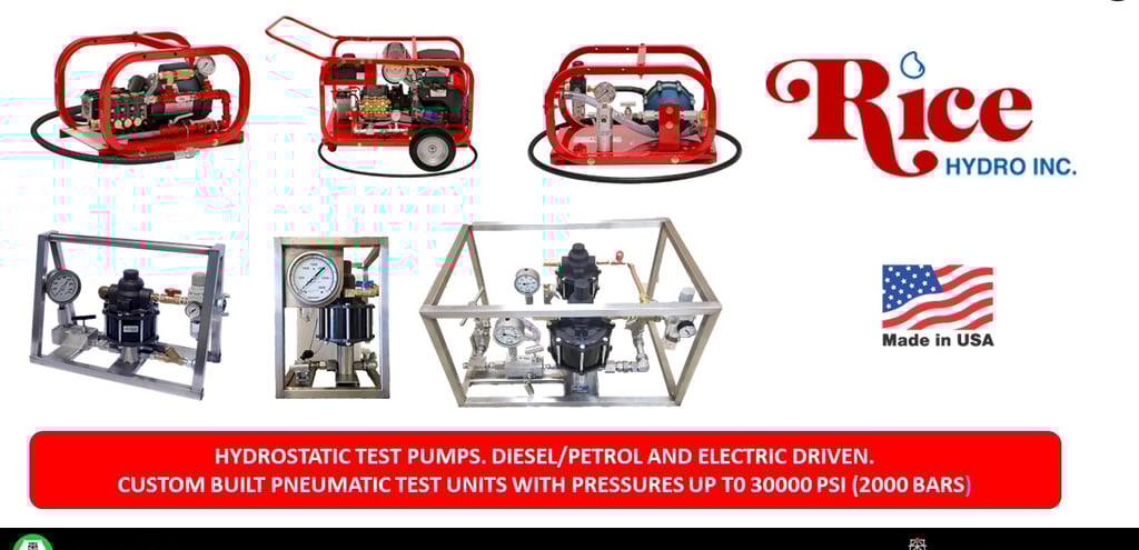 RICE HYDRO | HYDROSTATIC TEST PUMPS UAE | www.fasttrackindustrial.com