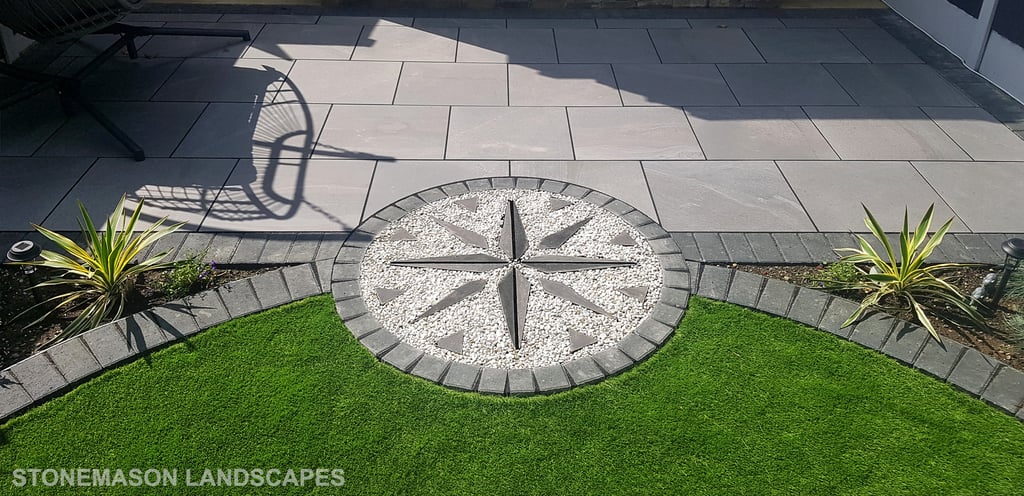 Exotic Modern Dynamic Designer Circle Lawn Tropical Small Garden