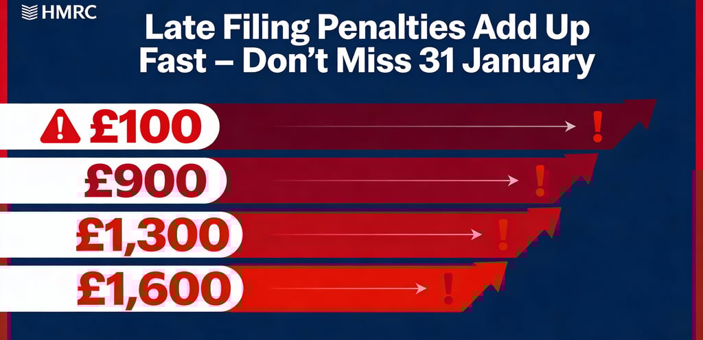 Self Assessment Penalty Escalation – Featured Image Highlighting Costs