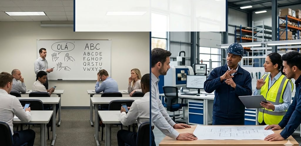 Treinamento genérico de Libras versus aplicação prática em ambiente industrial corporativo