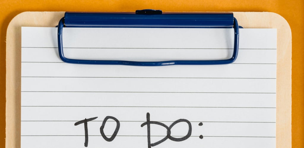 to do list on a clipboard